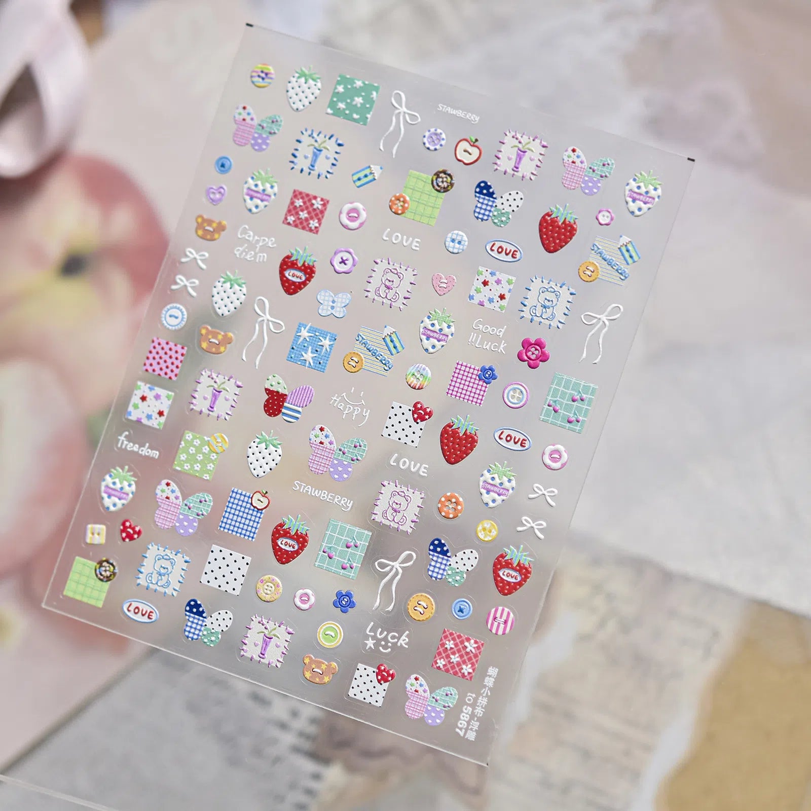 to5867 Butterfly Patchwork Nail Stickers variant image - Tomoni Nail Art
