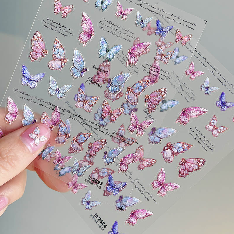 butterfly nail stickers