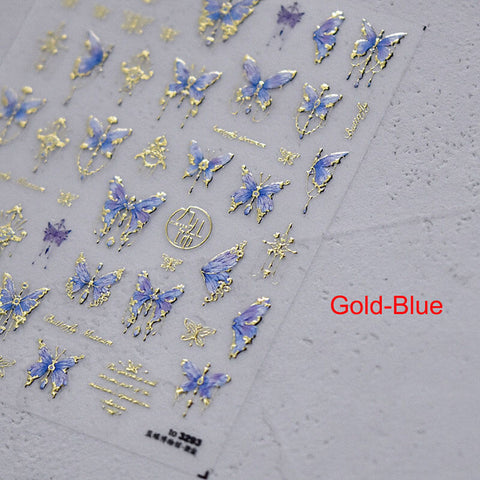 Butterfly Nail Stickers, Butterfly Nail Decals, Butterfly Nail Art, 3D Nail Stickers,Aesthetic Manicure, DIY Nails, Nail Stickers