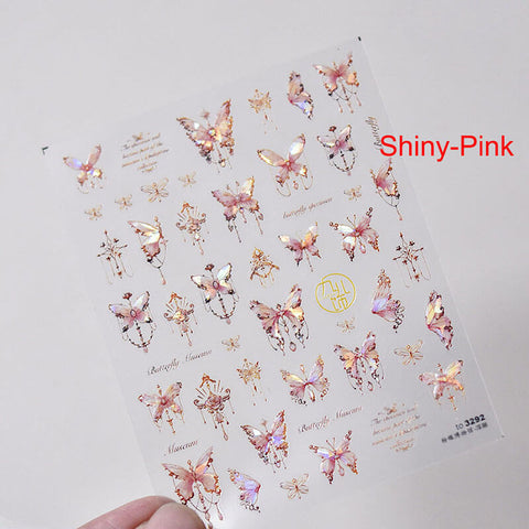 Butterfly Nail Stickers, Butterfly Nail Decals, Butterfly Nail Art, 3D Nail Stickers,Aesthetic Manicure, DIY Nails, Nail Stickers