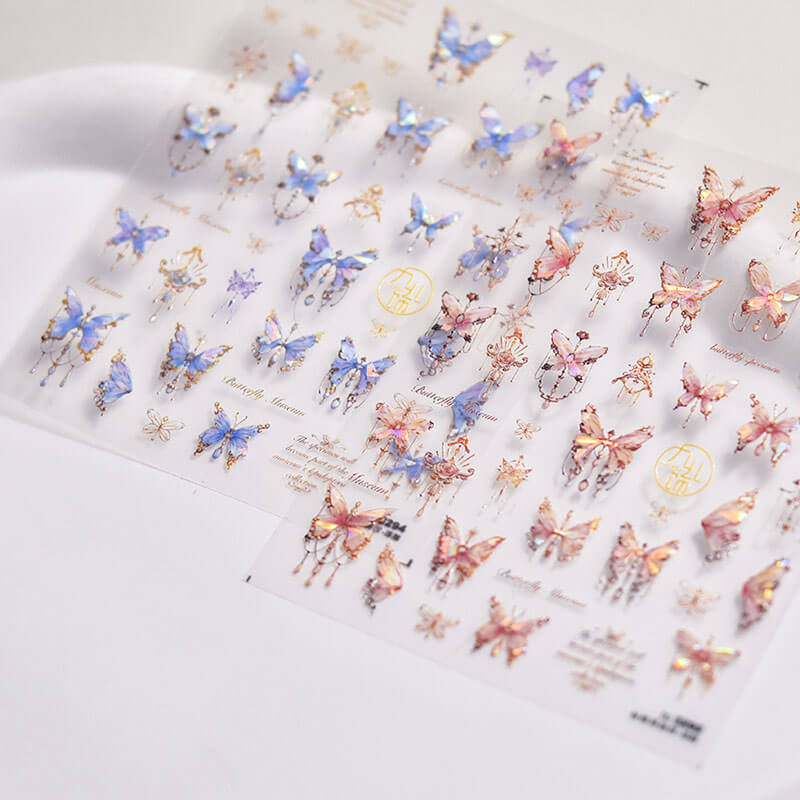 Butterfly Nail Stickers, Butterfly Nail Decals, Butterfly Nail Art, 3D Nail Stickers,Aesthetic Manicure, DIY Nails, Nail Stickers