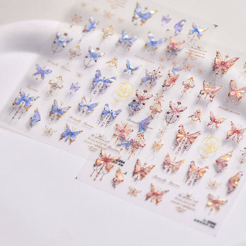 Butterfly Nail Stickers, Butterfly Nail Decals, Butterfly Nail Art, 3D Nail Stickers,Aesthetic Manicure, DIY Nails, Nail Stickers