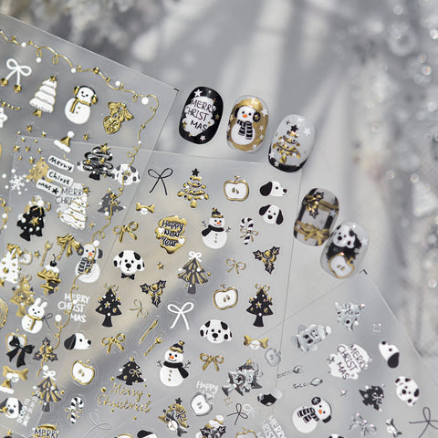 Christmas Dog Nail Stickers | Kawaii Holiday Nail Art Decals - image 2