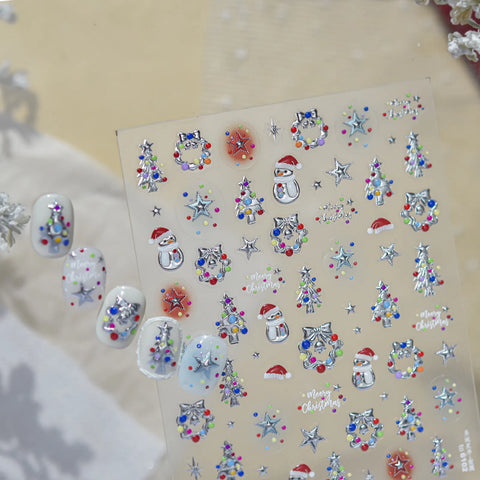 Christmas Star Nail Stickers | Winter Nail Art Decals - image 2