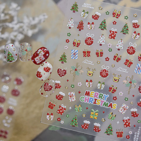 Christmas Tree Reindeer Nail Stickers - nail art product image 3