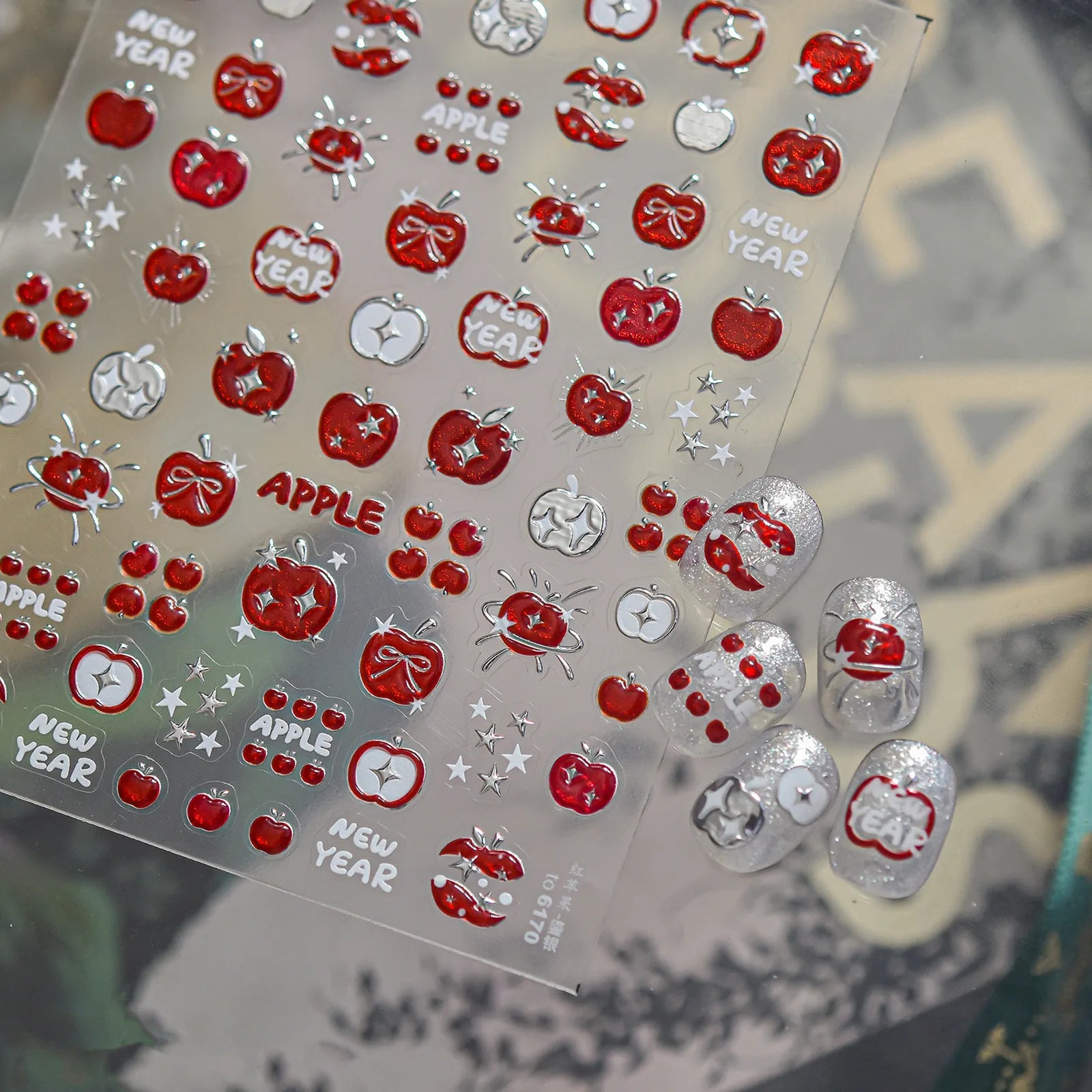 Christmas Tree Reindeer Nail Stickers - nail art product image 4