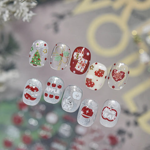 Christmas Tree Reindeer Nail Stickers - nail art product image 5