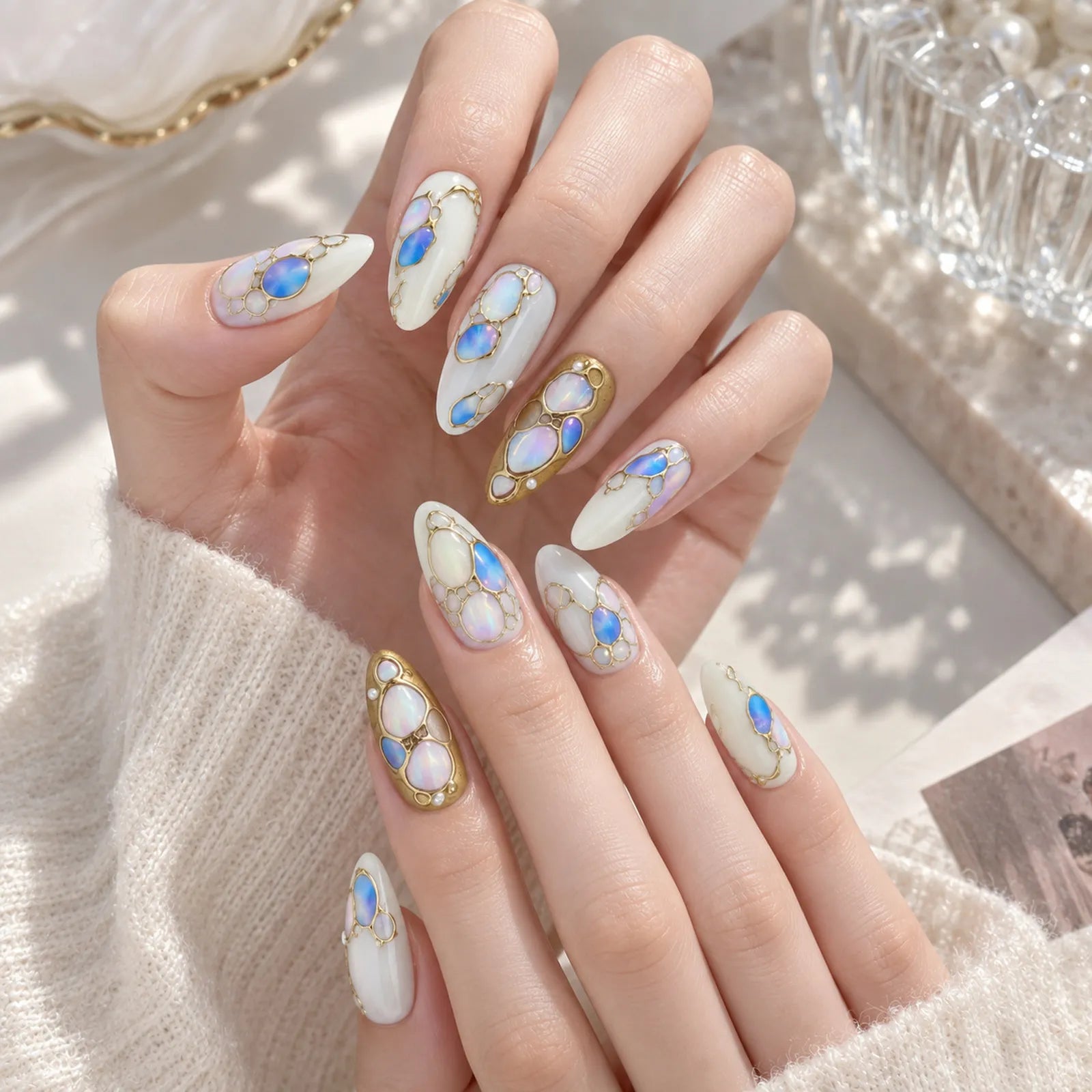 Colorful Gemstone Nail Stickers - nail art product image 2
