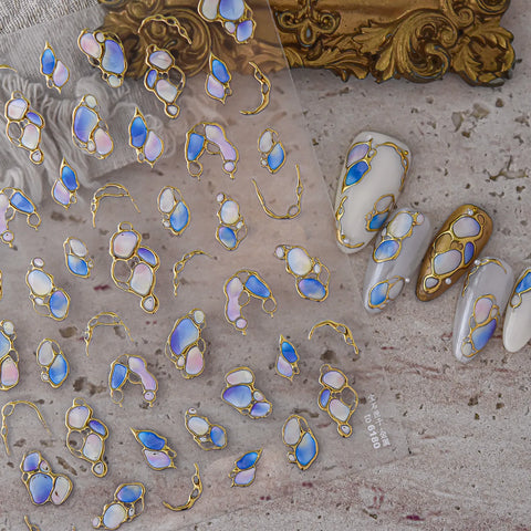 Colorful Gemstone Nail Stickers - nail art product image 4