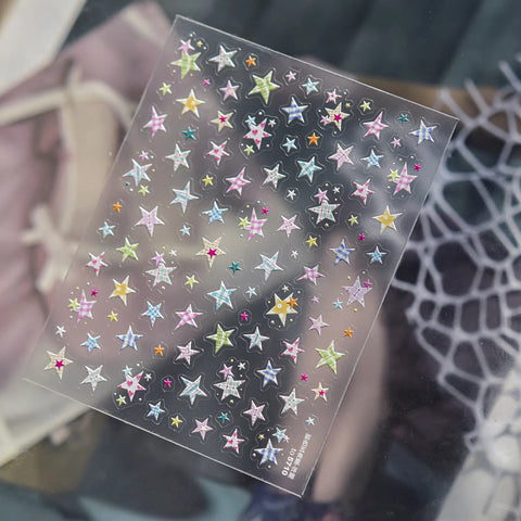 Colorful Star Nail Stickers | Dopamine Star Nail Art Decals - image 2