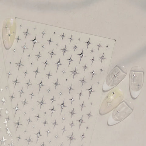 Colorful Star Nail Stickers | Sweet Celestial Nail Art Decals - image 5