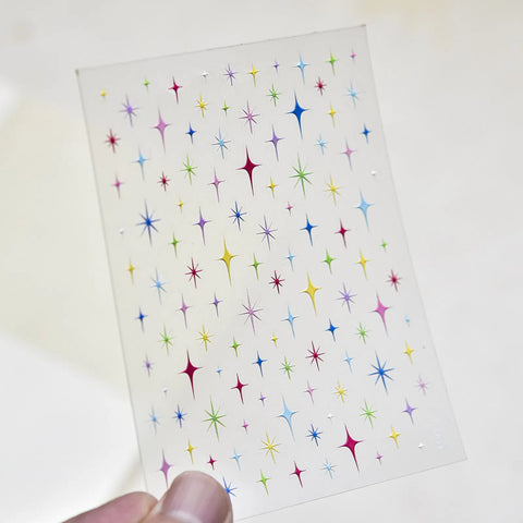 to5933 Colorful Star Nail Stickers variant image - Tomoni Nail Art