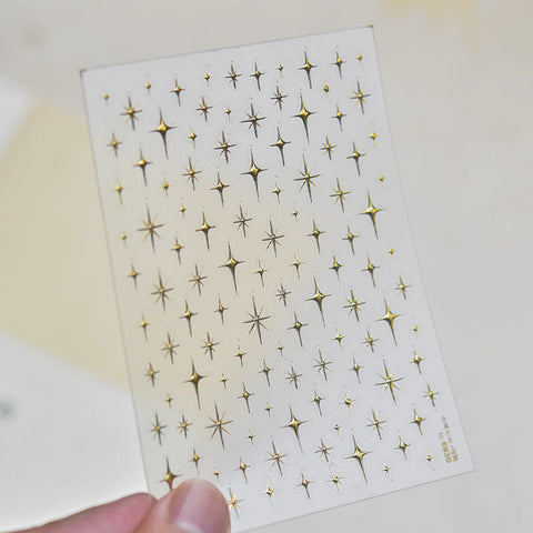to5936-gold Colorful Star Nail Stickers variant image - Tomoni Nail Art
