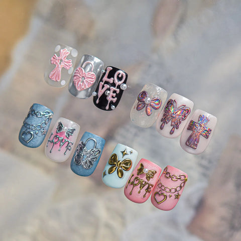 Cross Bow Nail Stickers | Light Luxury Nail Art Decals - image 2