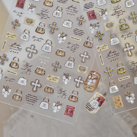 Cross Gem Nail Stickers - nail art product image 5