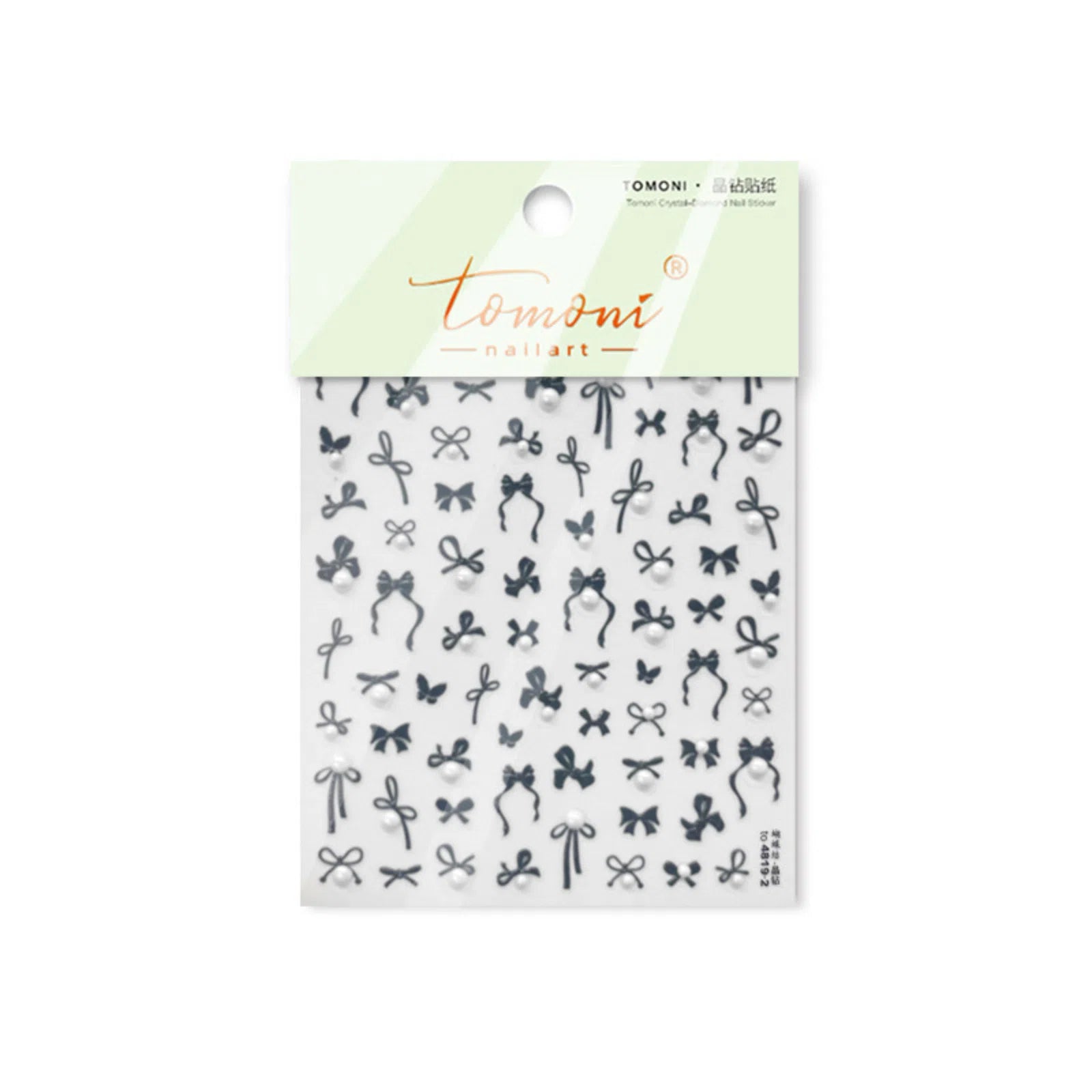 to4819-2 Crystal Bow Nail Stickers variant image - Tomoni Nail Art