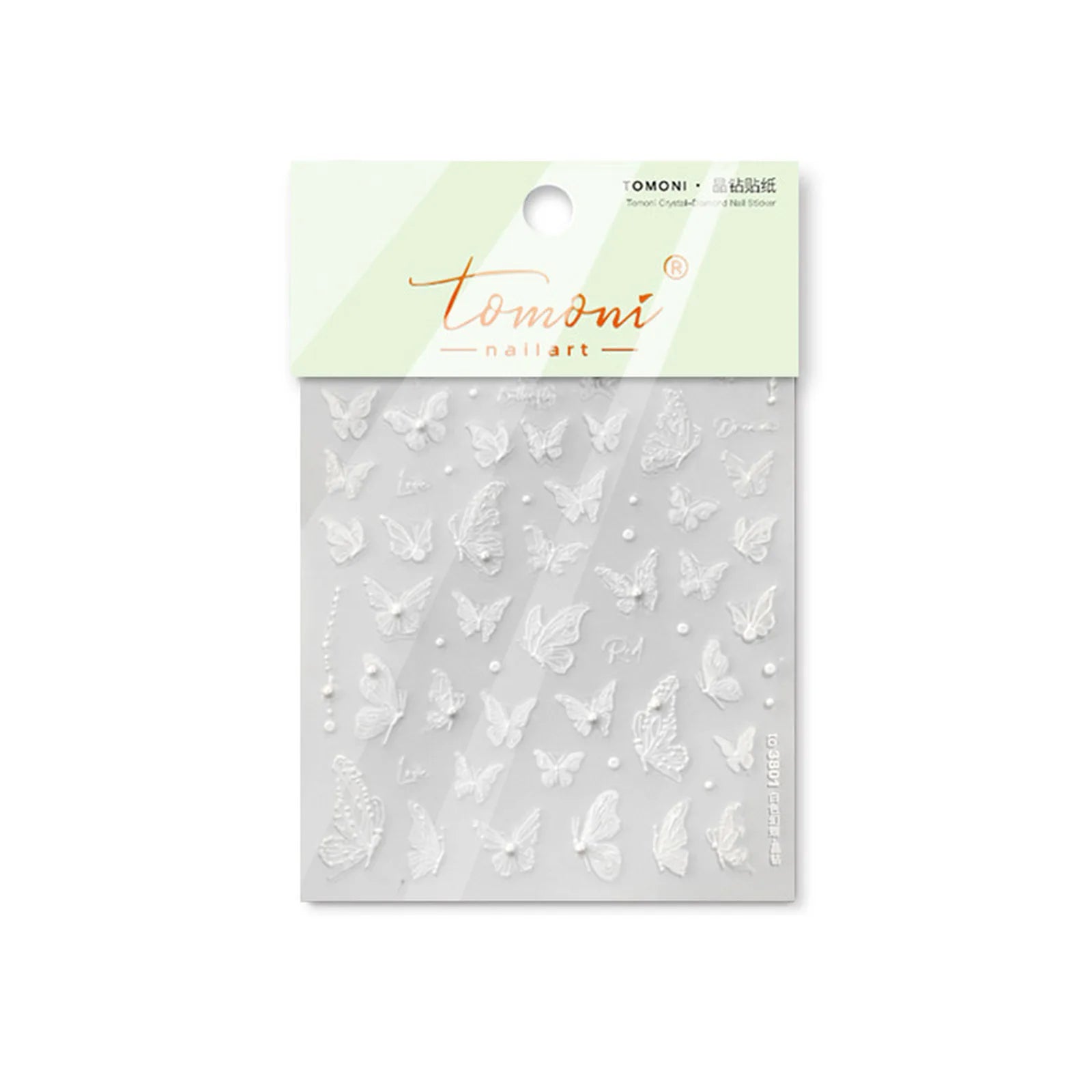 to3801 Crystal Butterfly Nail Stickers variant image - Tomoni Nail Art