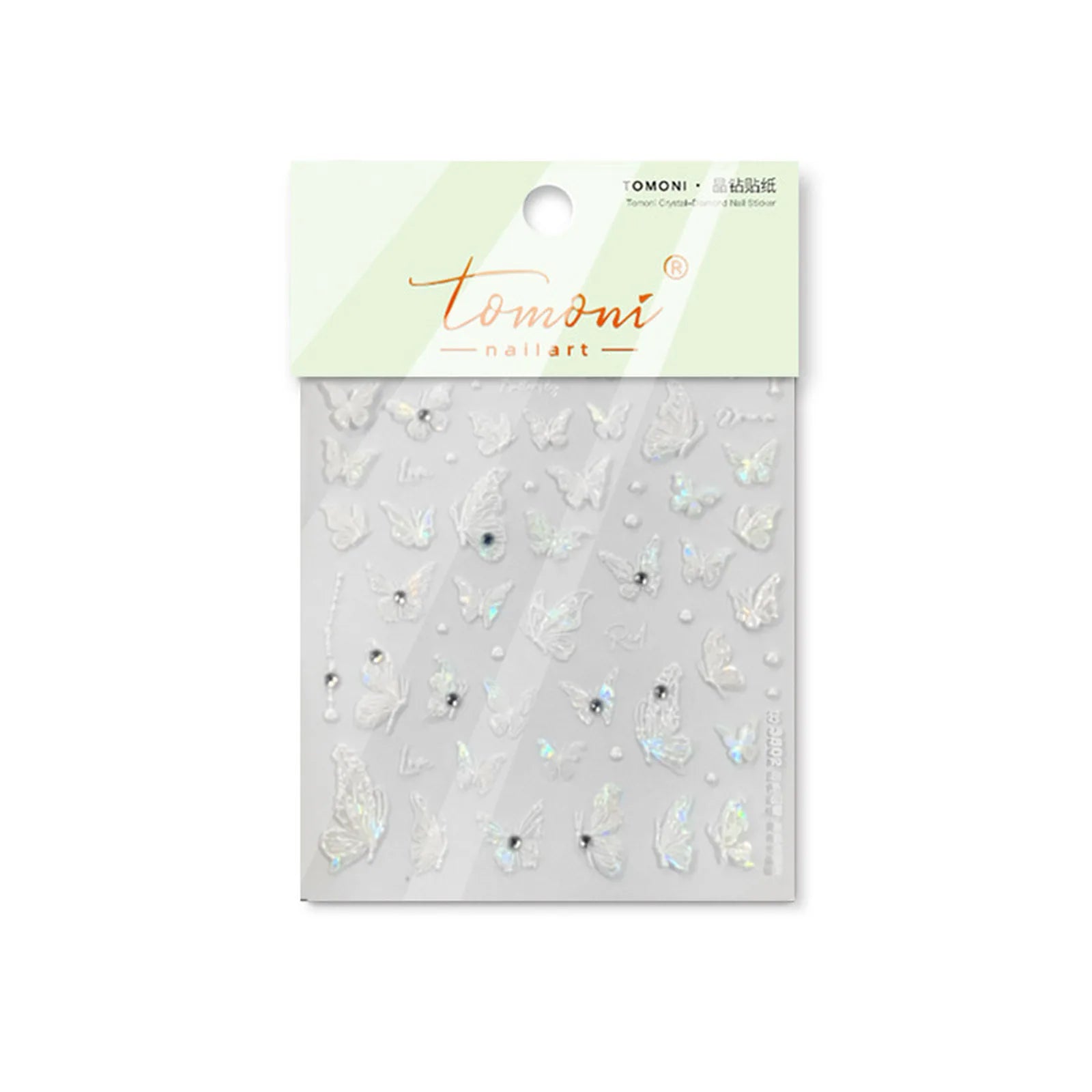 to3802 Crystal Butterfly Nail Stickers variant image - Tomoni Nail Art