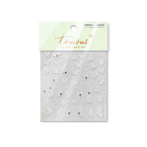 to3802 Crystal Butterfly Nail Stickers variant image - Tomoni Nail Art