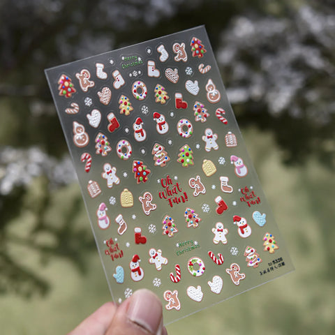 Crystal Floral Nail Stickers | Elegant Flower Nail Art Decals image