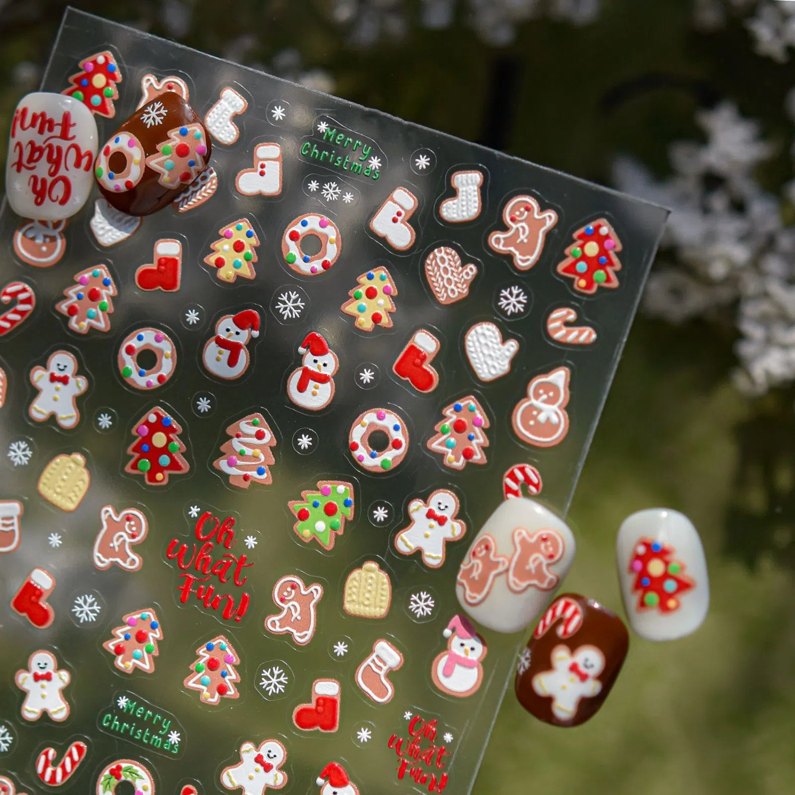 Crystal Floral Nail Stickers | Elegant Flower Nail Art Decals image