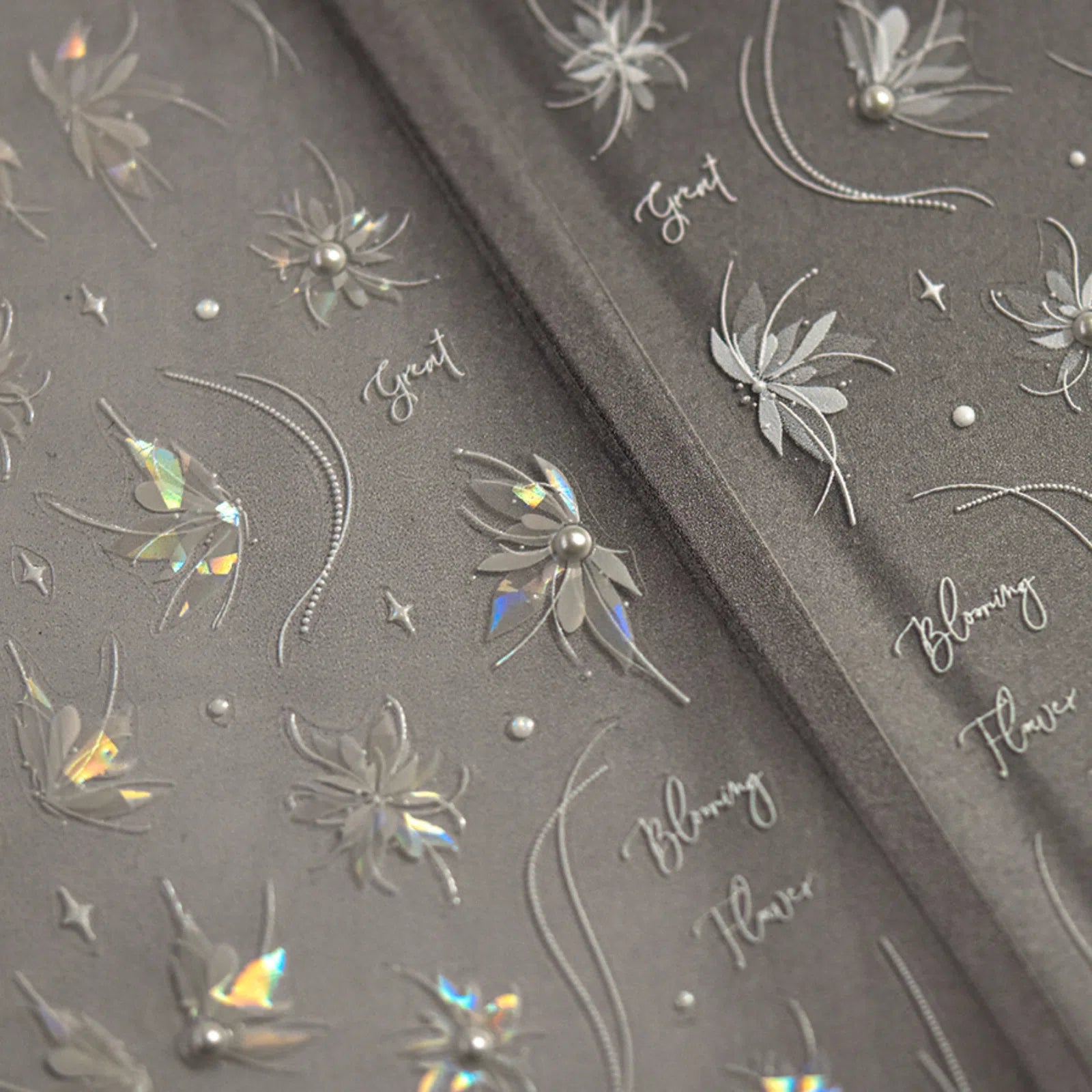 Crystal Lily Nail Stickers | Elegant Floral Nail Art Decals - image 4