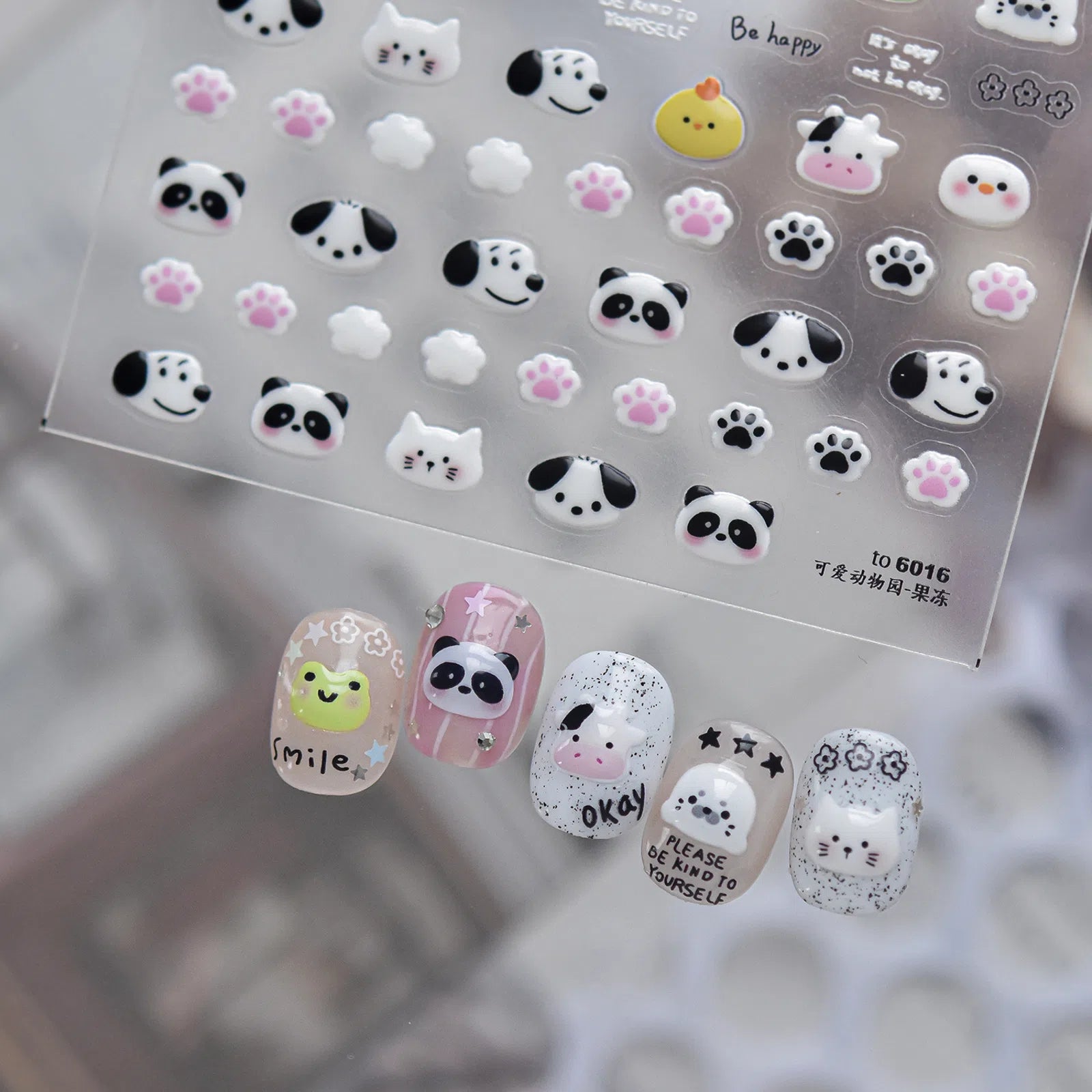 Cute Animal Zoo Nail Stickers | Kawaii Cartoon Nail Art Decals - image 2