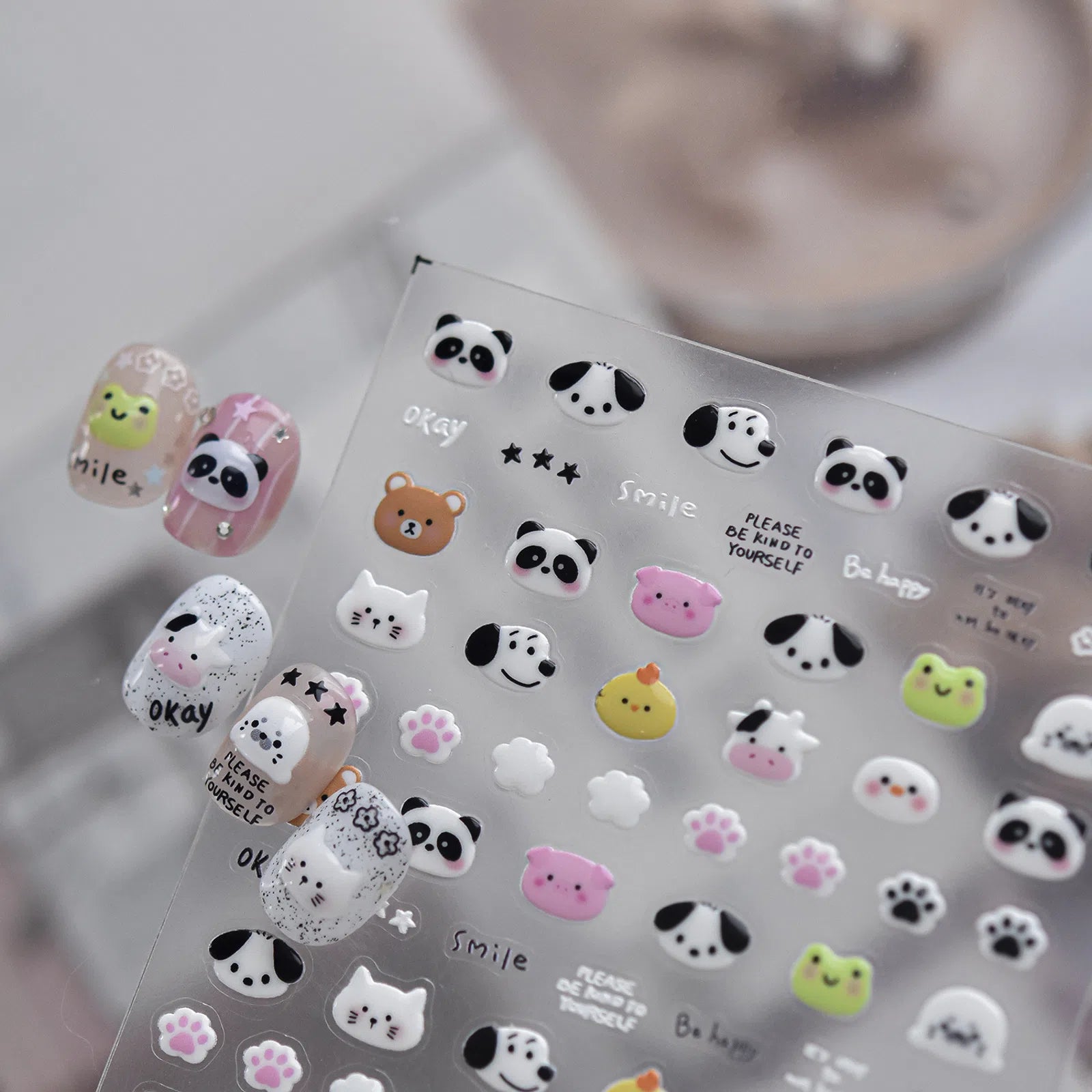 Cute Animal Zoo Nail Stickers | Kawaii Cartoon Nail Art Decals - image 3