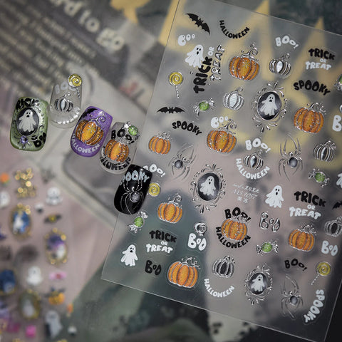 Cute Ghost Nail Stickers | Halloween Nail Art Decals - image 2