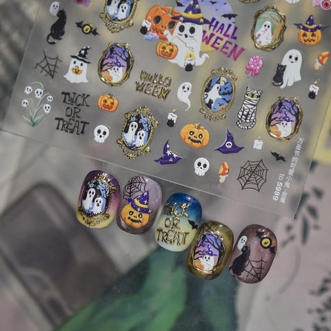 Cute Ghost Nail Stickers | Halloween Nail Art Decals - image 3