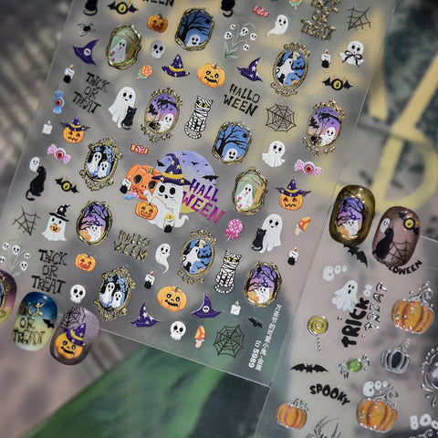 Cute Ghost Nail Stickers | Halloween Nail Art Decals - image 4