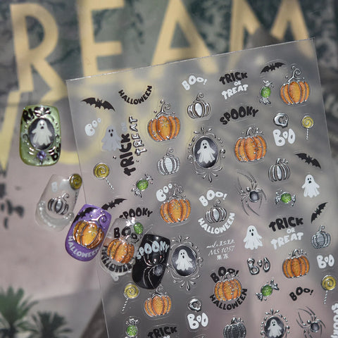 Cute Ghost Nail Stickers | Halloween Nail Art Decals - image 5