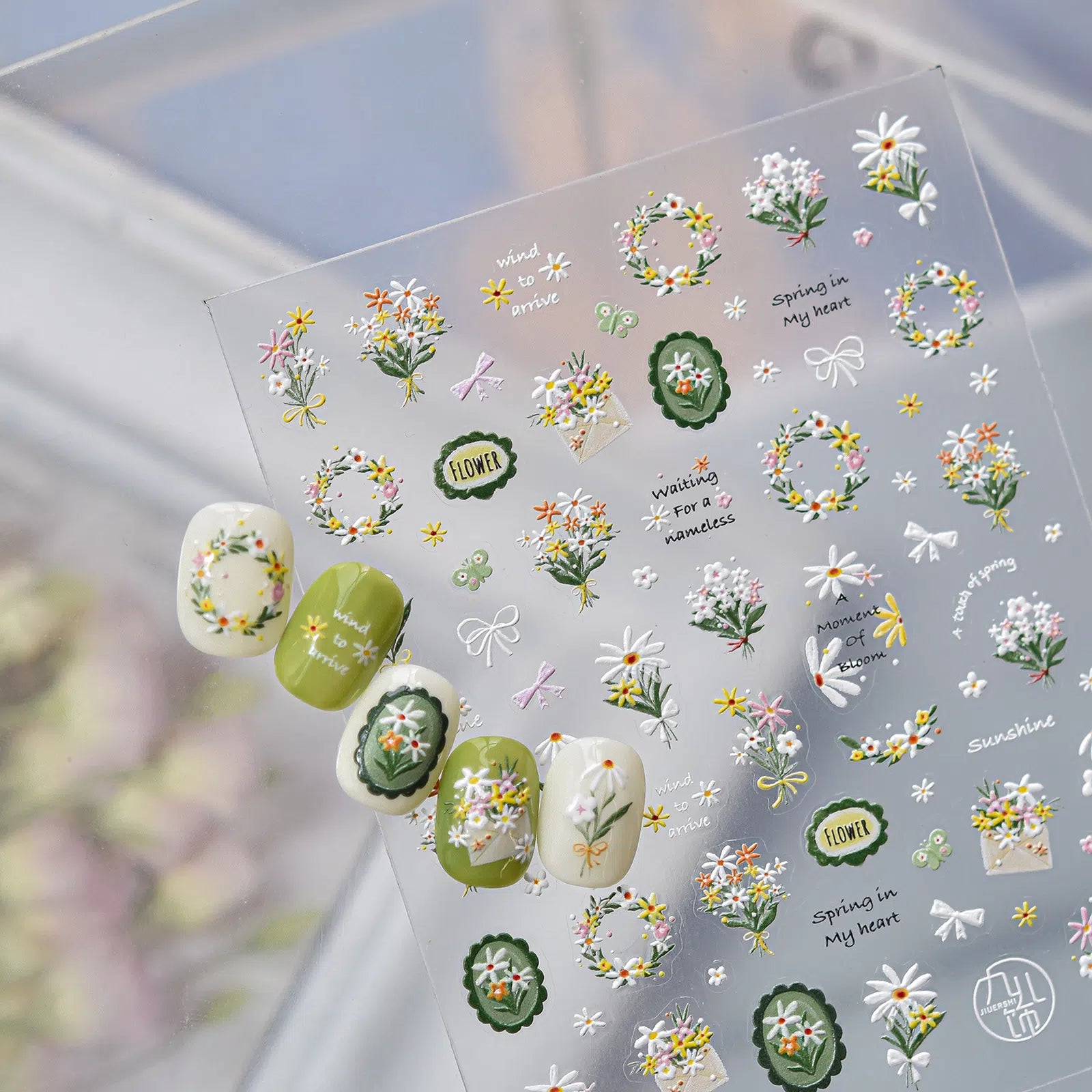 Daisy Flower Nail Stickers | Fresh Floral Nail Art Decals - image 2