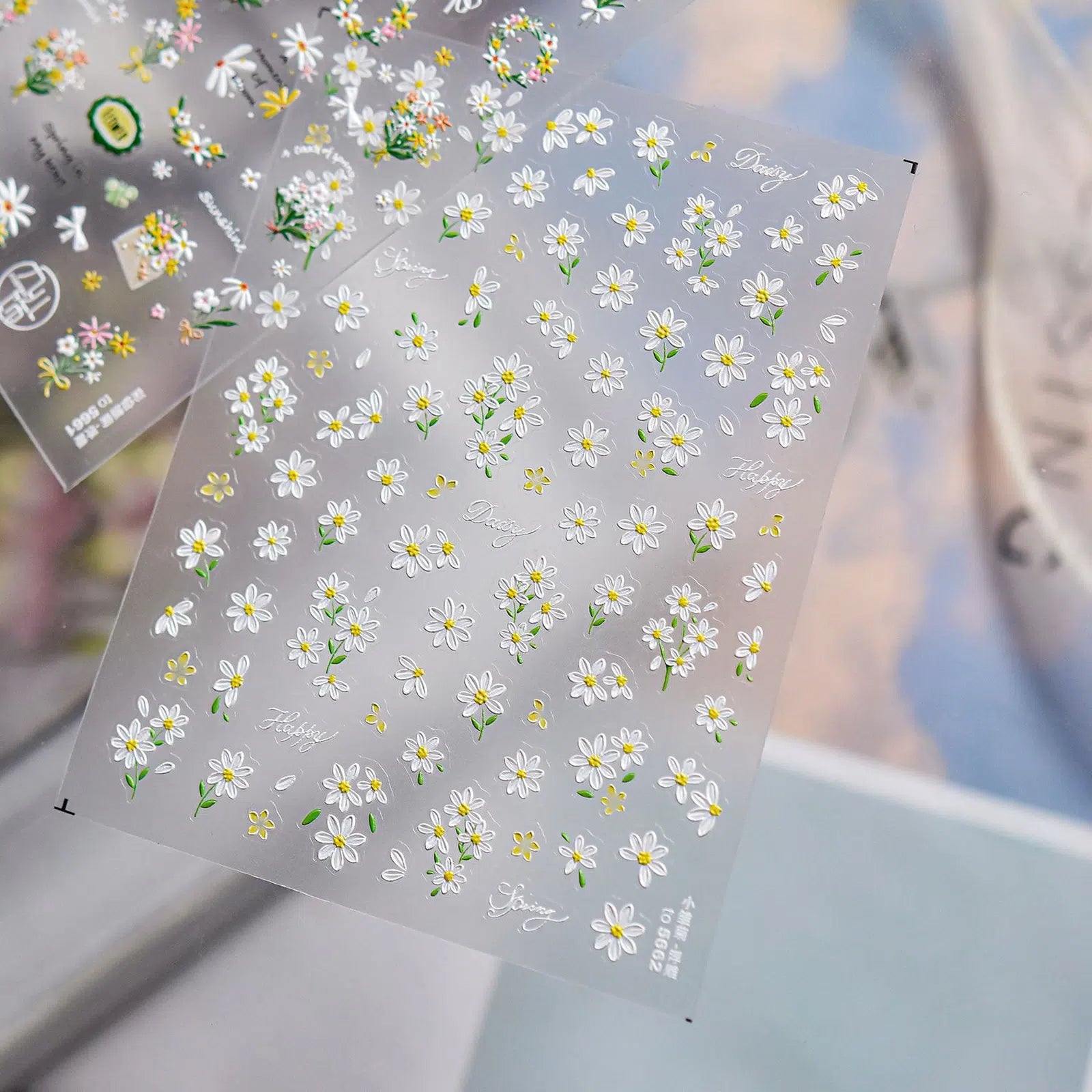 Daisy Flower Nail Stickers | Fresh Floral Nail Art Decals - image 5