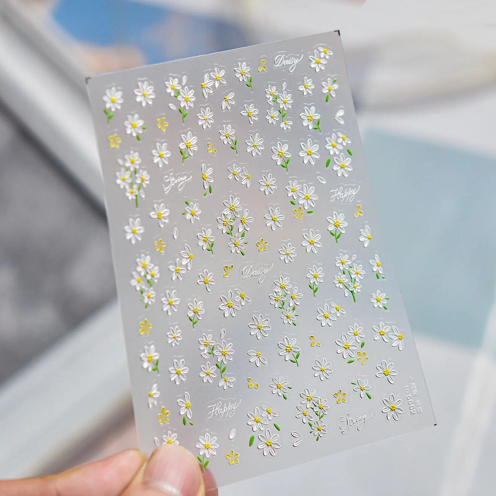 Daisy Flower Nail Stickers | Fresh Floral Nail Art Decals - to5662 variant image