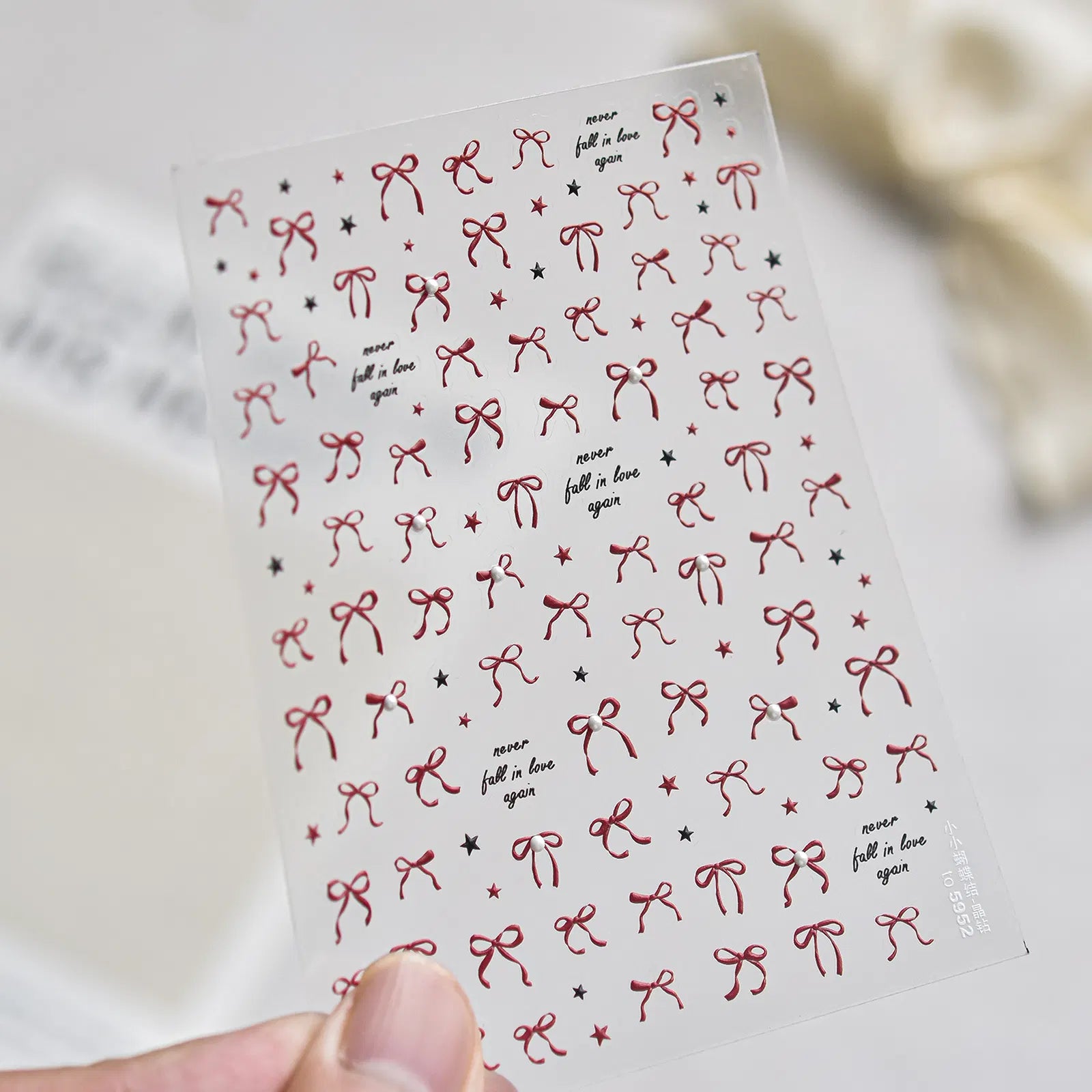 to5952 Dopamine Bow Nail Stickers variant image - Tomoni Nail Art