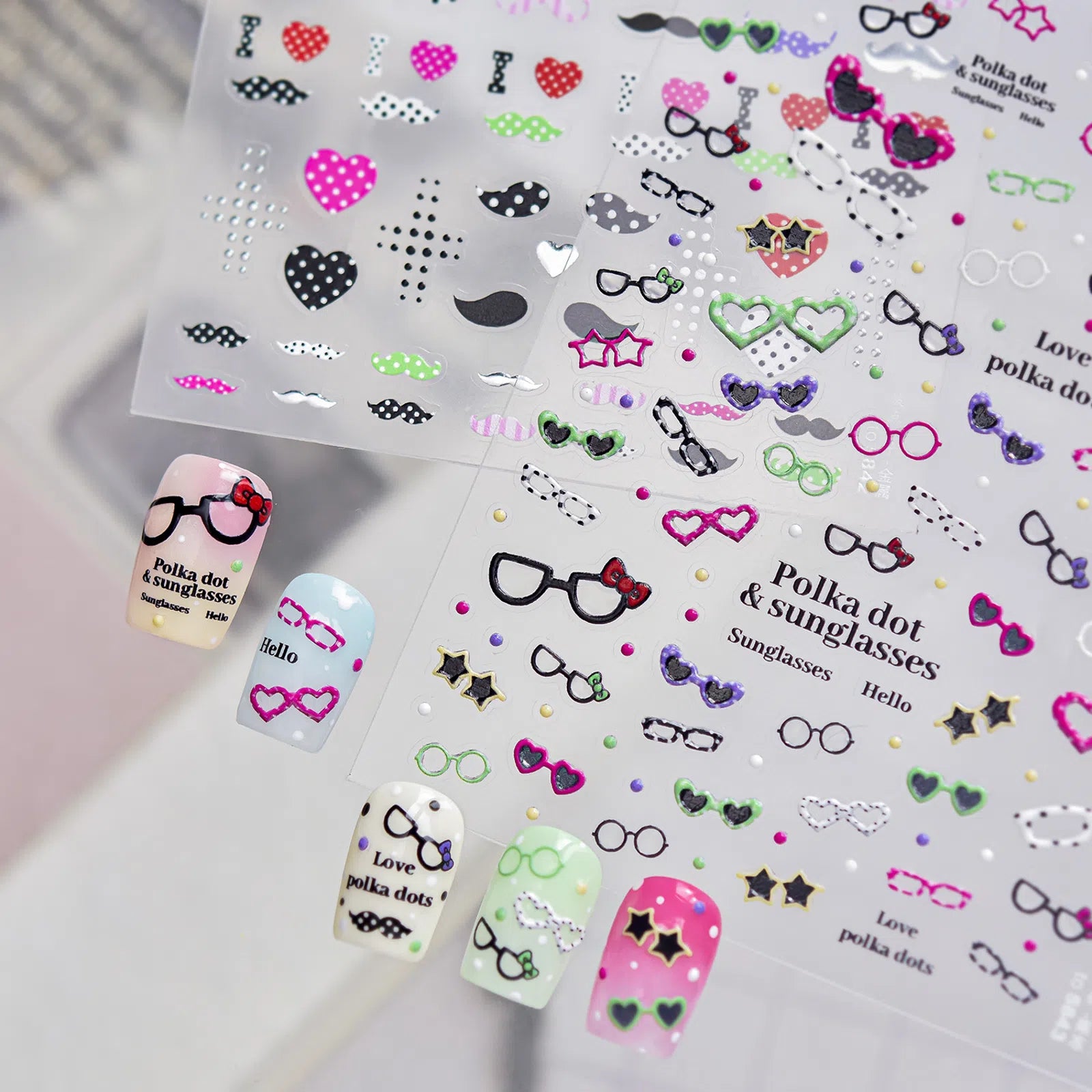 Dopamine Dot Nail Stickers | Trendy Colorful Nail Art Decals - image 1