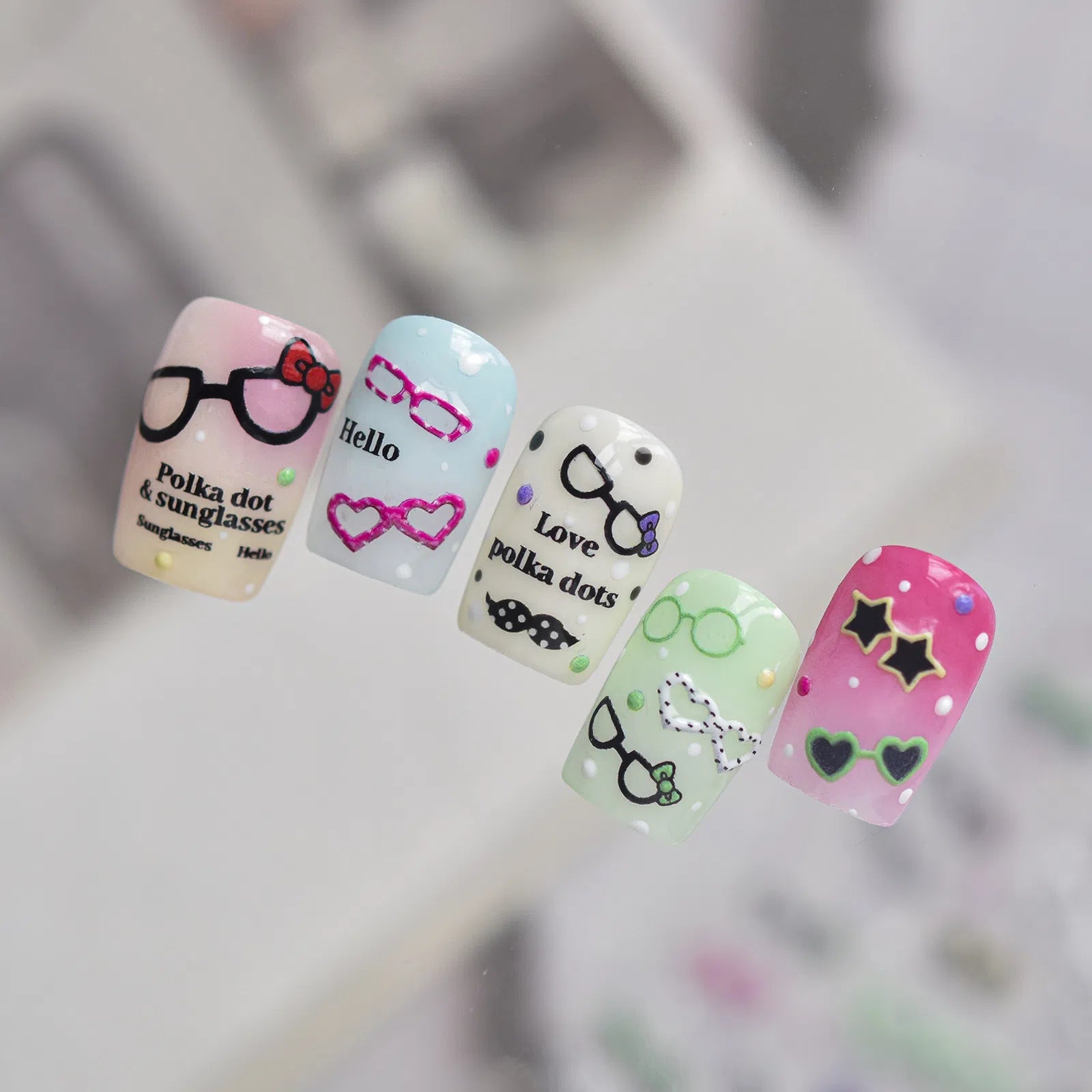 Dopamine Dot Nail Stickers | Trendy Colorful Nail Art Decals - image 5