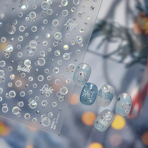 Dreamy Bubble Nail Stickers | Metallic Nail Art Decals - image 3