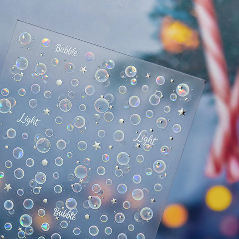 Dreamy Bubble Nail Stickers | Metallic Nail Art Decals - image 5