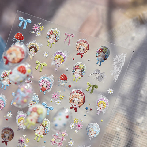 Fairy Mushroom Nail Stickers | Kawaii Fantasy Nail Art Decals - image 1
