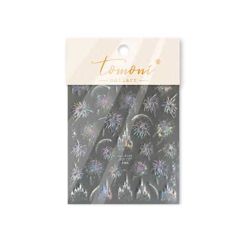 MS757 Firework Castle Nail Stickers variant image - Tomoni Nail Art