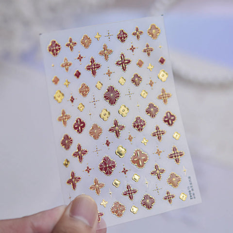 Four Leaf Clover Nail Stickers | Lucky Nail Art Decals - to6042 variant image