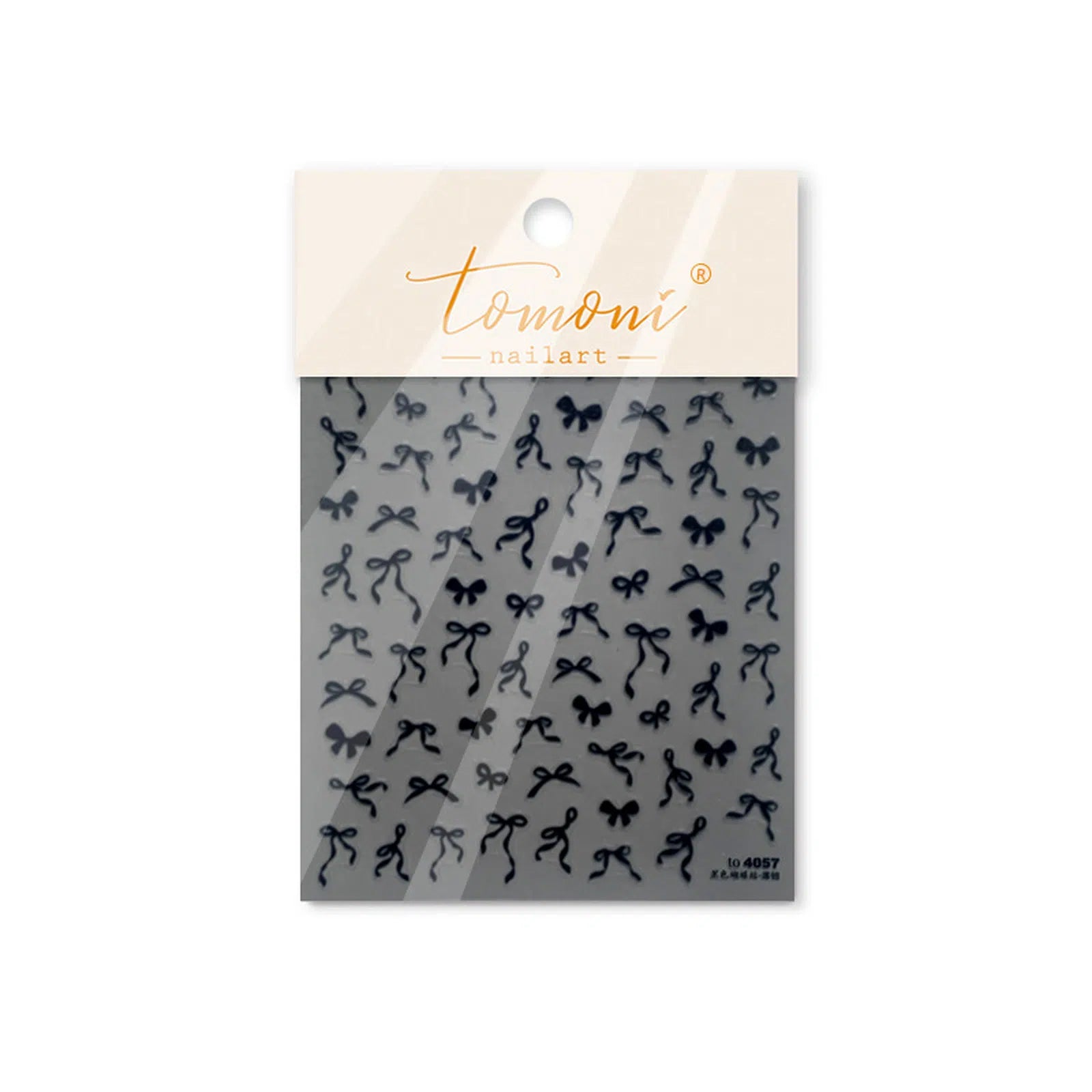 French Bow Nail Stickers | Coquette Ribbon Nail Art Decals - to4057 variant image