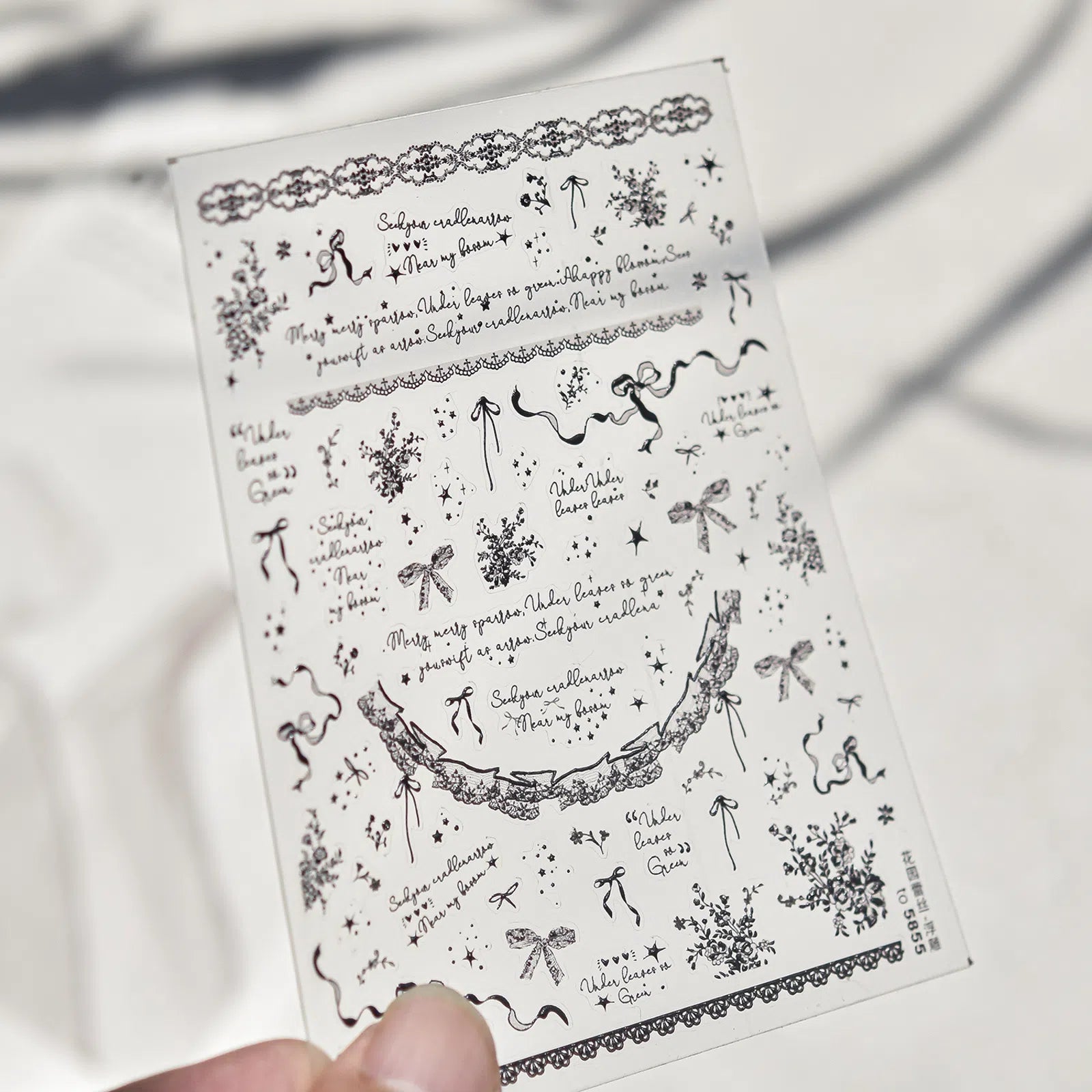 to5855 Garden Lace Nail Stickers variant image - Tomoni Nail Art