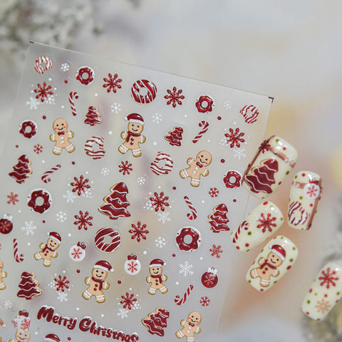 Gingerbread Christmas Nail Stickers - nail art product image 4