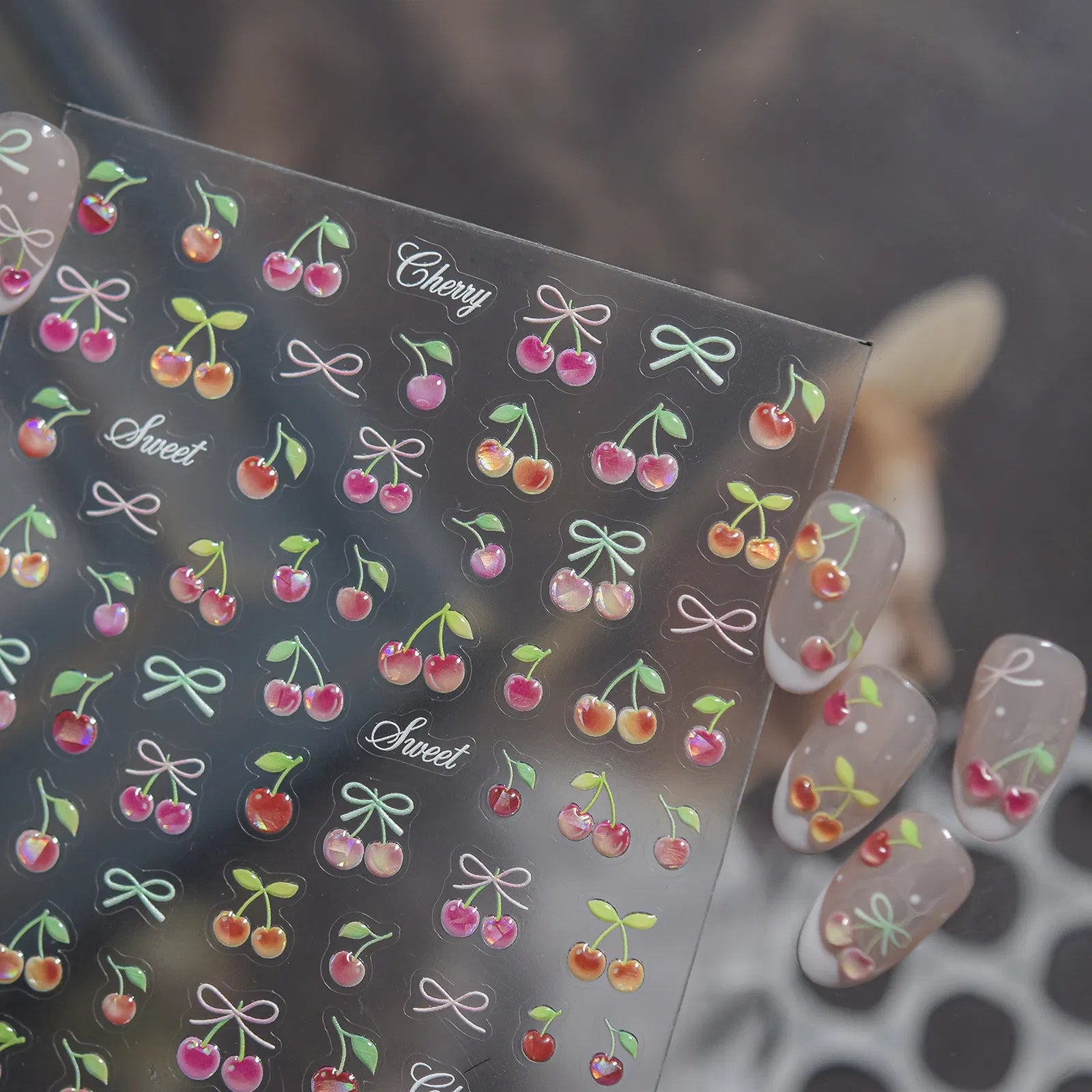 Glass Fruit Nail Stickers | Summer Jelly Nail Art Decals - image 3