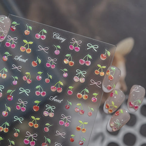 Glass Fruit Nail Stickers | Summer Jelly Nail Art Decals - image 3