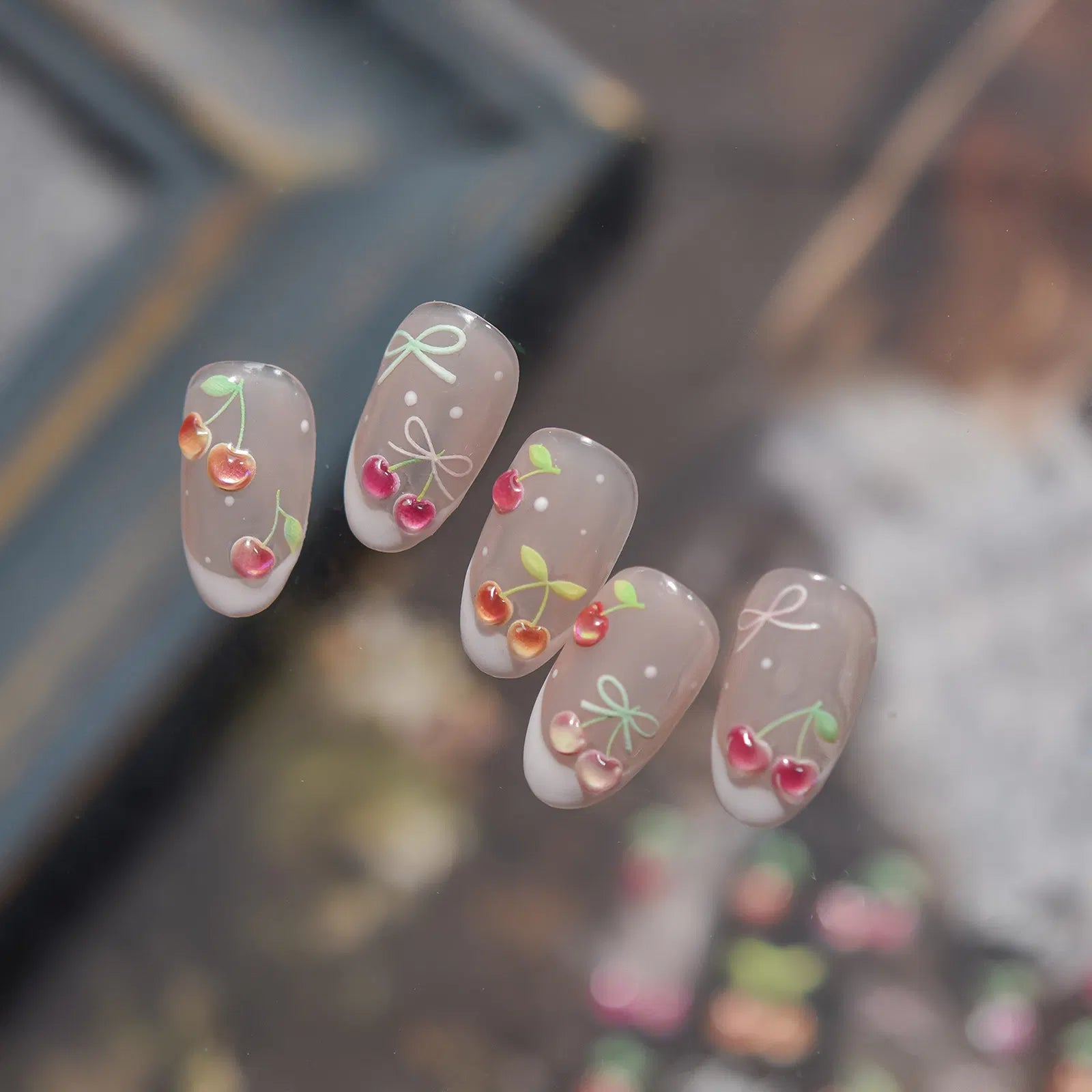 Glass Fruit Nail Stickers | Summer Jelly Nail Art Decals - image 5