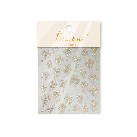 MS890 Gold Firework Nail Stickers variant image - Tomoni Nail Art